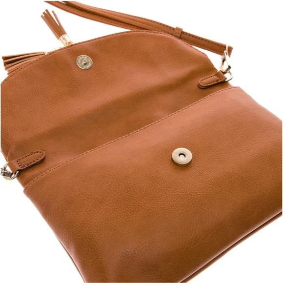 Womens Envelop Clutch Purse Multi Compartments, 6 Card Slot Inside,Crossbody Bag - Picture 5 of 8